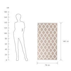 In- & Outdoor-Teppich Rauten L 140 X B 70cm COLOUR CLASH In Natur -Butlers butlers in and outdoor teppich rauten l 140 x b 70cm colour clash in natur 2
