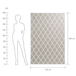 In- & Outdoor-Teppich Rauten L 180 X B 118cm COLOUR CLASH In Natur -Butlers butlers in and outdoor teppich rauten l 180 x b 118cm colour clash in natur 3