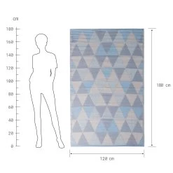 In- & Outdoorteppich Dreiecke L 180 X B 120cm COLOUR CLASH In Pastellblau -Butlers butlers in and outdoorteppich dreiecke l 180 x b 120cm colour clash in pastellblau 2