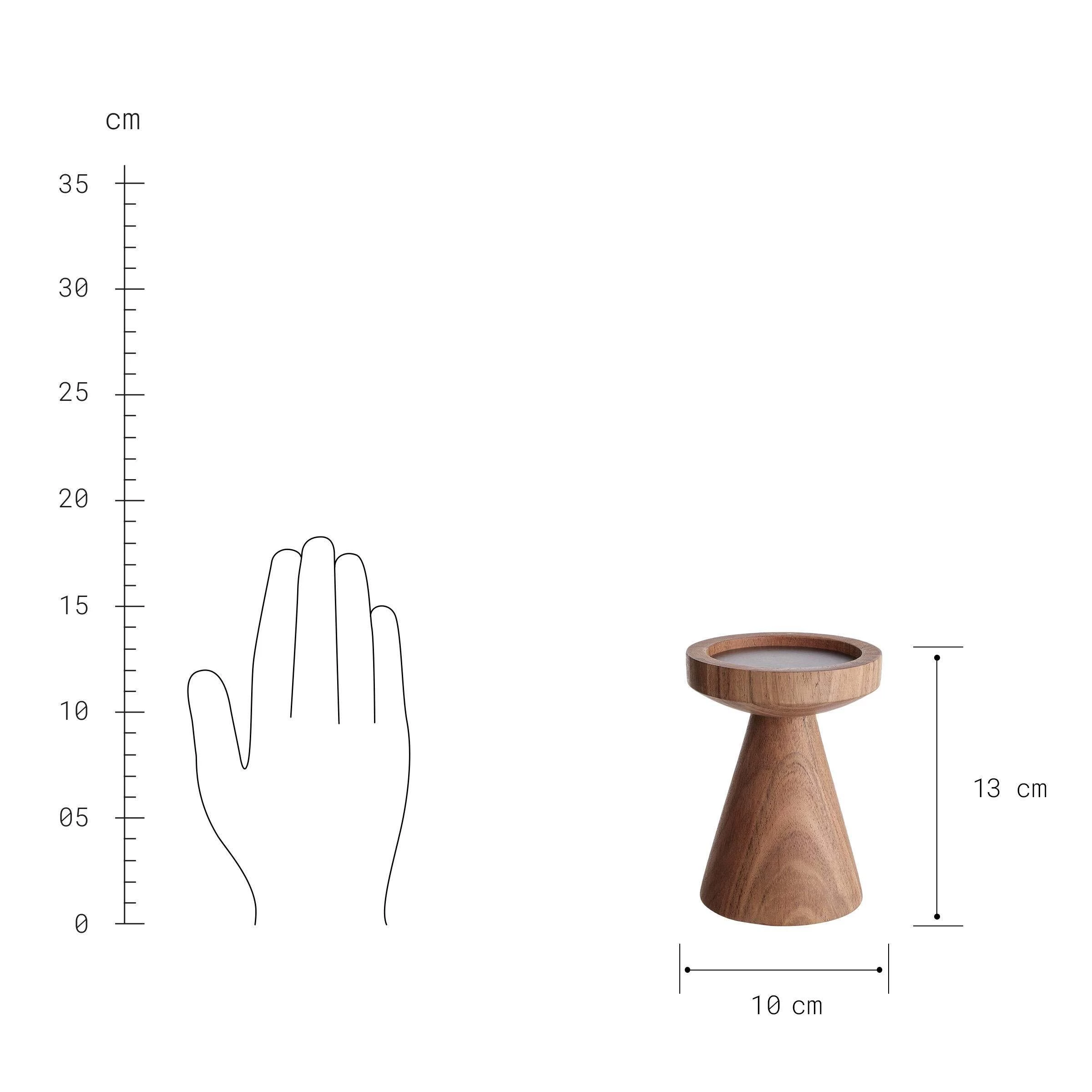 Kerzenhalter Höhe 13cm ACACIA In Braun 5 Kerzenhalter Höhe 13cm ACACIA In Braun – Bild 3