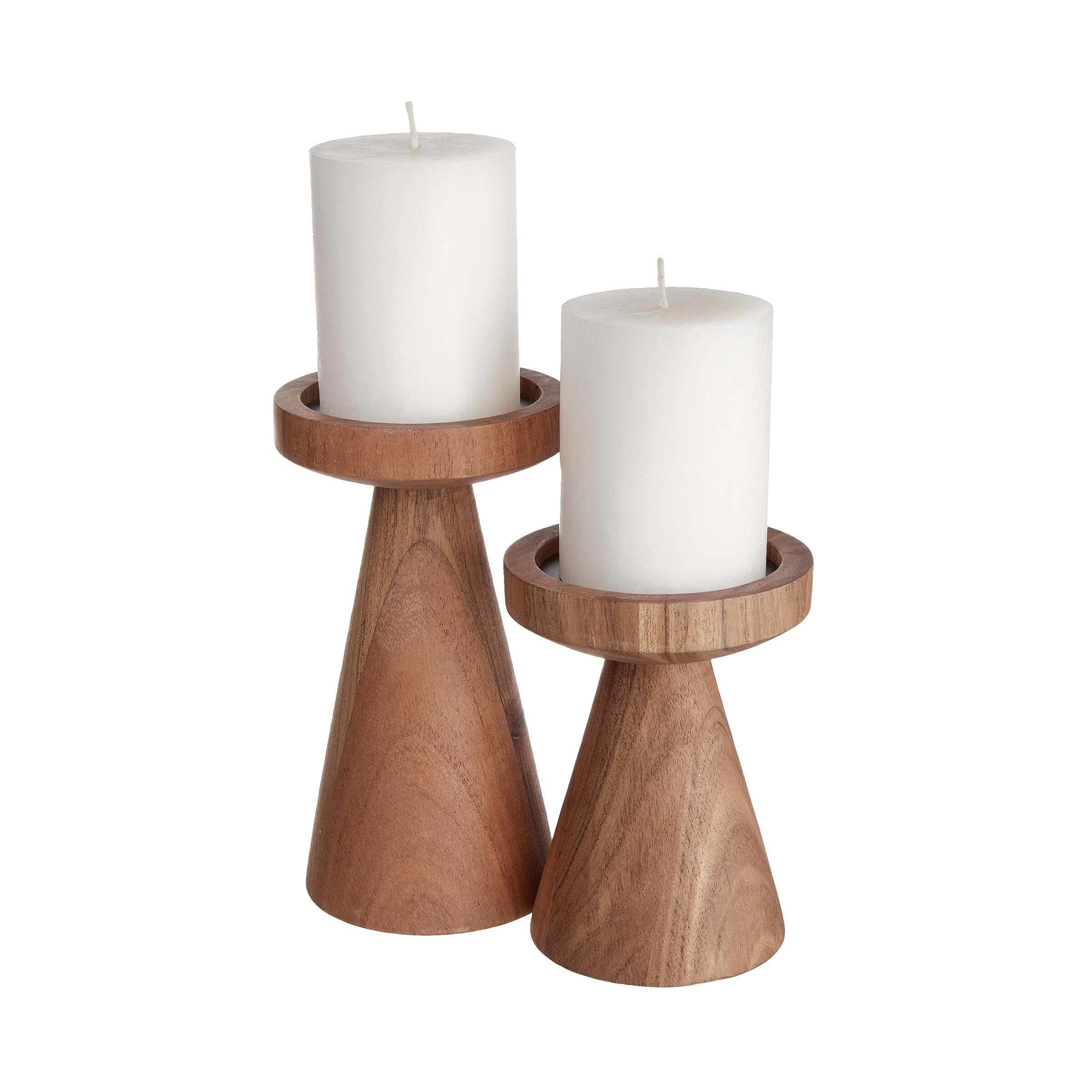 Kerzenhalter Höhe 13cm ACACIA In Braun 7 Kerzenhalter Höhe 13cm ACACIA In Braun – Bild 5