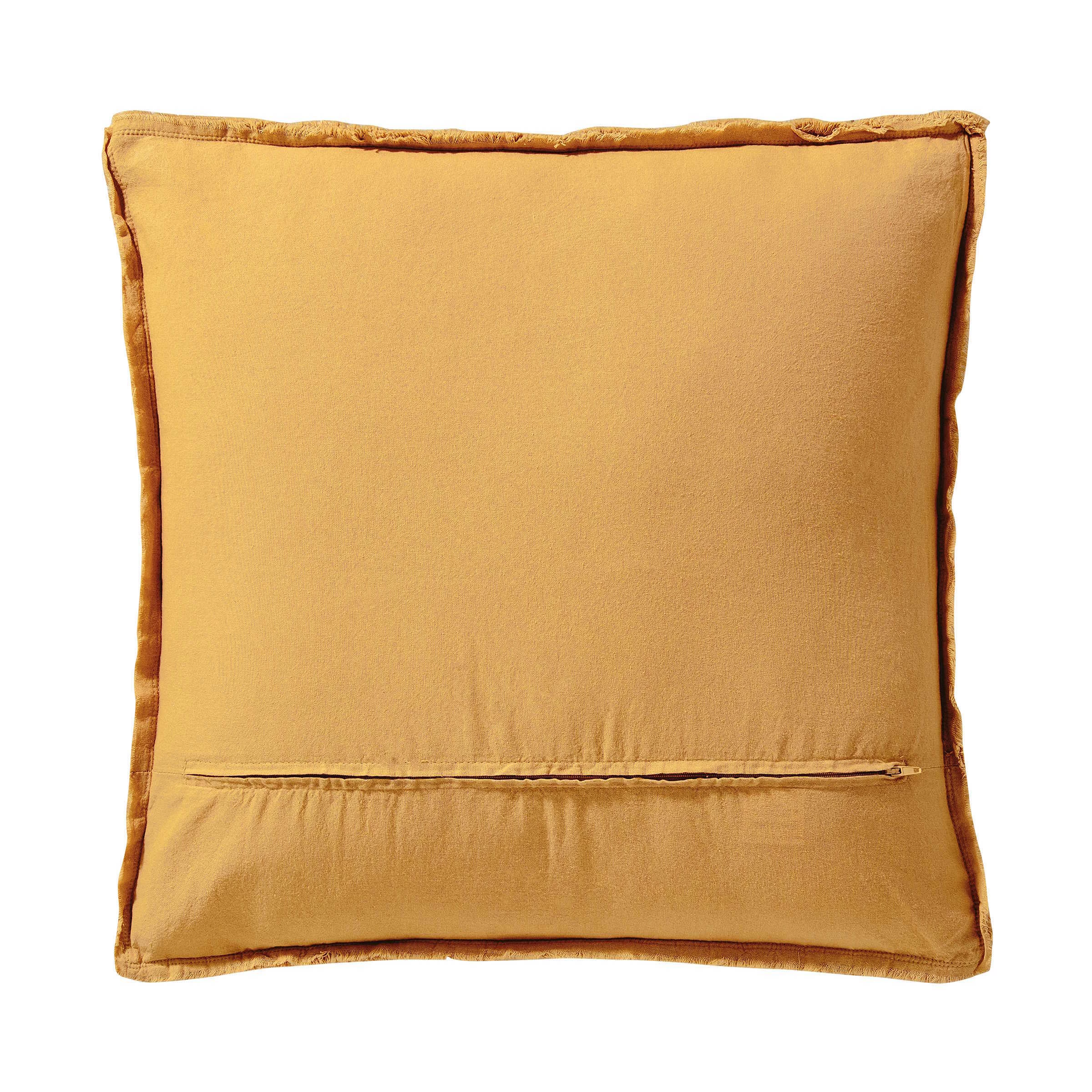 Kissen L 50 X B 50cm MILAINE In Gelb 4 Kissen L 50 X B 50cm MILAINE In Gelb – Bild 2