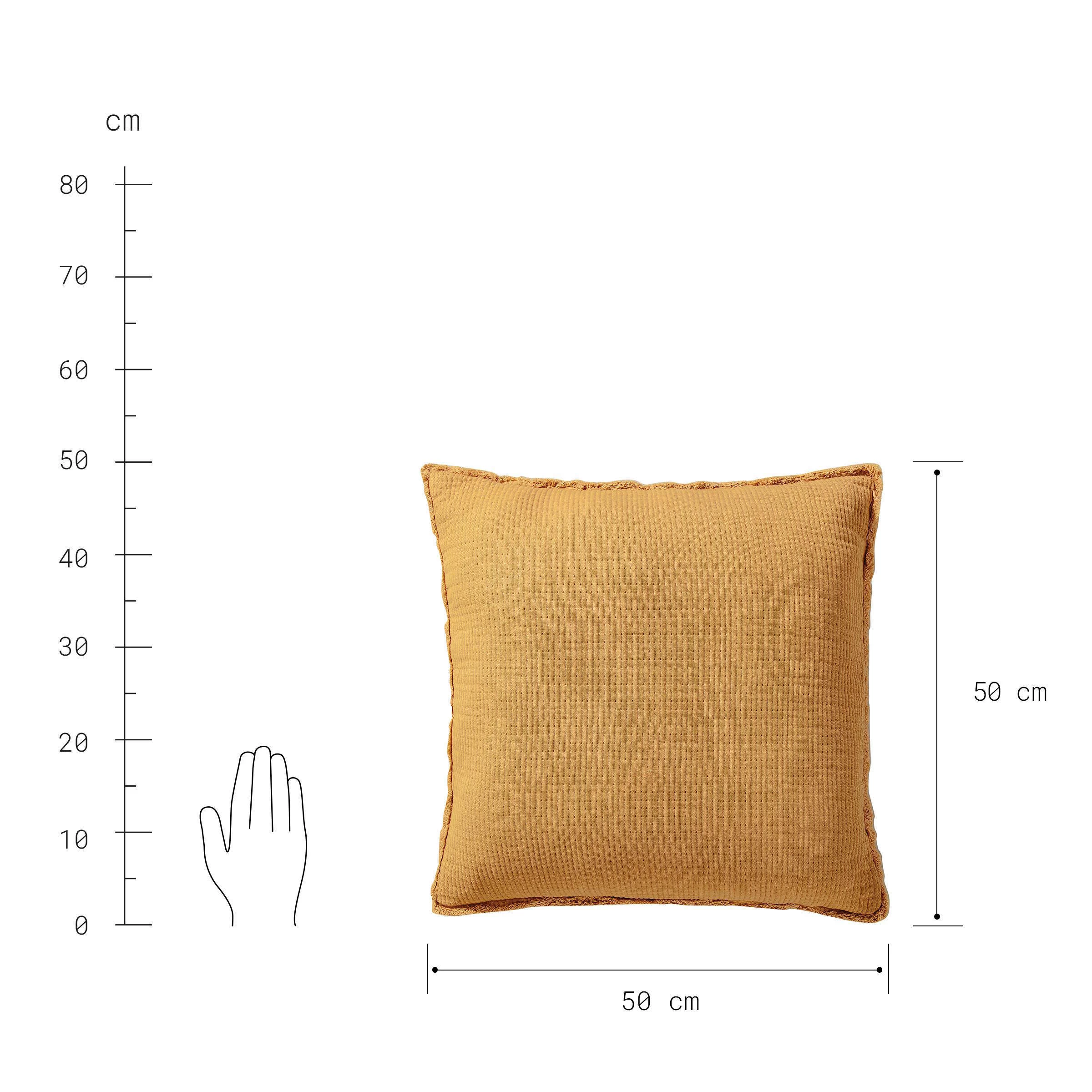 Kissen L 50 X B 50cm MILAINE In Gelb 5 Kissen L 50 X B 50cm MILAINE In Gelb – Bild 3