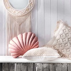 Kissen ZickZack L 45 X B 45cm MACRAMÉ In Creme -Butlers butlers kissen zickzack l 45 x b 45cm macrame in creme 5