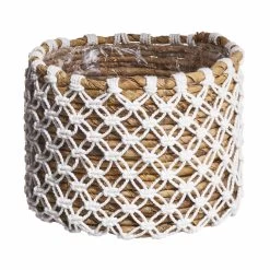Korb Aus Bananenblatt Mit Folie Ø17cm BANANAS In Natur-Weiß