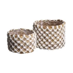 Korb Aus Bananenblatt Mit Folie Ø17cm BANANAS In Natur-Weiß -Butlers butlers korb aus bananenblatt mit folie o17cm bananas in natur weiss 3