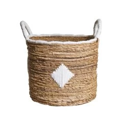 Butlers -Butlers butlers korb aus bananenblatt o33cm bananas in natur weiss 1