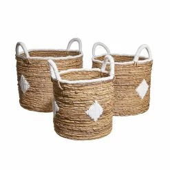 Korb Aus Bananenblatt Ø37cm BANANAS In Natur-Weiß -Butlers butlers korb aus bananenblatt o37cm bananas in natur weiss 3