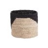 Korb Handgefertigt Aus Raffia Ø13cm ISALO In Natur-Anthrazit -Butlers butlers korb handgefertigt aus raffia o13cm isalo in natur anthrazit