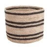 Korb Handgefertigt Aus Raffia Ø20cm ISALO In Natur-Anthrazit -Butlers butlers korb handgefertigt aus raffia o20cm isalo in natur anthrazit