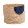 Korb Handgefertigt Aus Raffia Ø20cm ISALO In Natur-Blau -Butlers butlers korb handgefertigt aus raffia o20cm isalo in natur blau