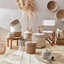 Korb Mit Deckel Ø30cm RUSH ROPE In Natur -Butlers butlers korb mit deckel o30cm rush rope in natur 7