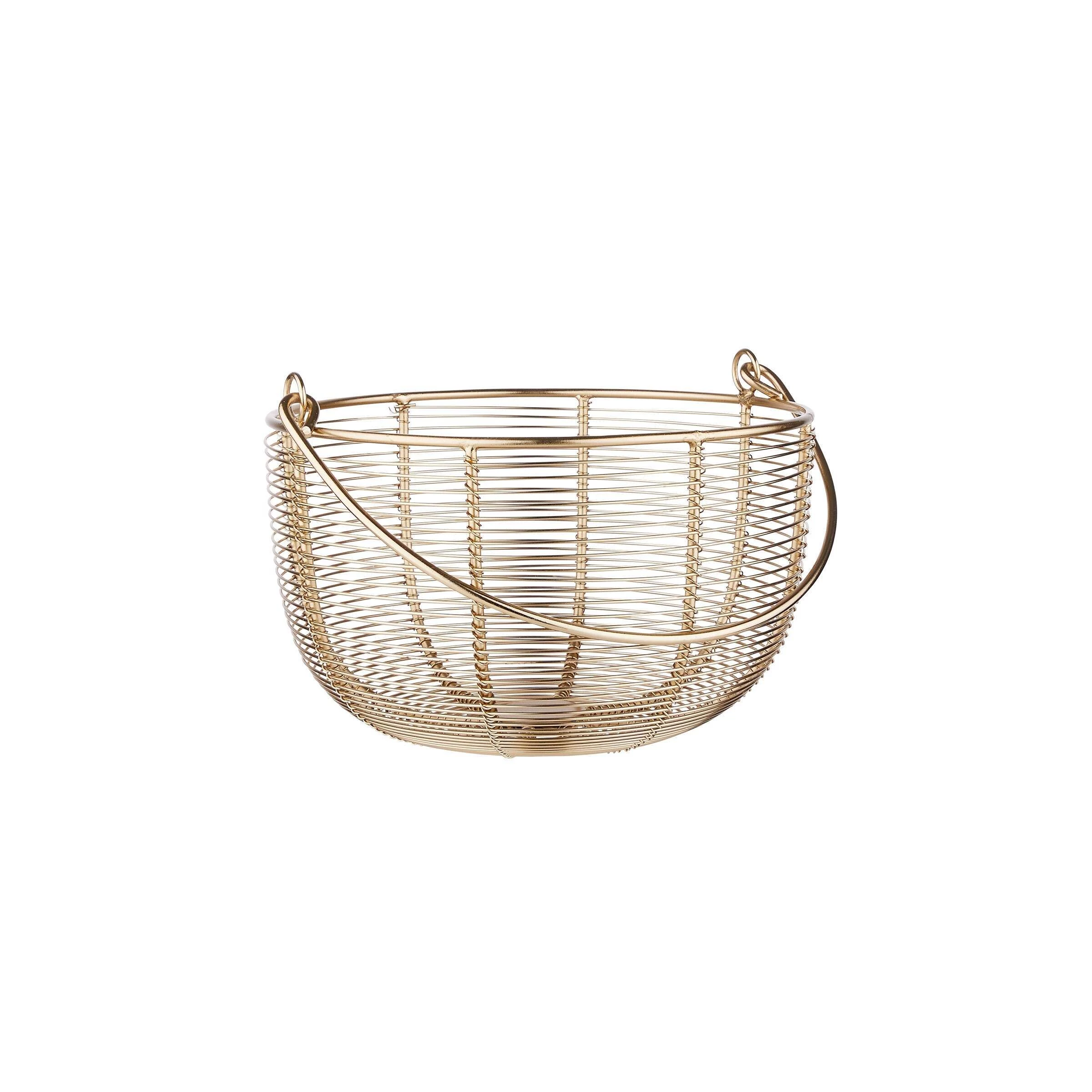 Korb Rund Ø20cm MORGAN In Gold 4 Korb Rund Ø20cm MORGAN In Gold – Bild 2
