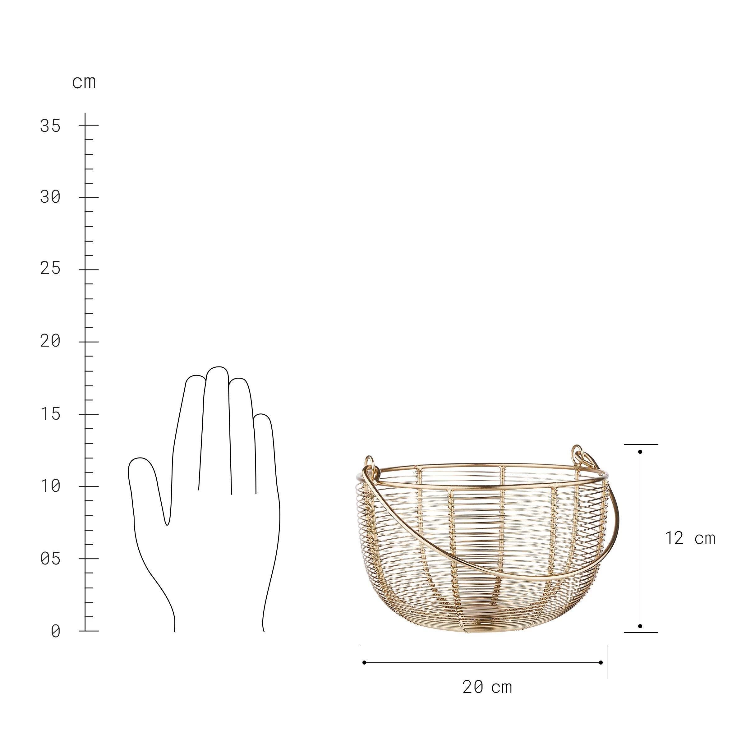 Korb Rund Ø20cm MORGAN In Gold 5 Korb Rund Ø20cm MORGAN In Gold – Bild 3