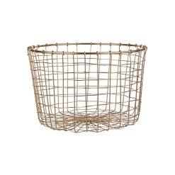 Korb Rund Ø28cm GRID In Gold