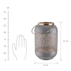 Laterne H 27cm EMILIE In Hellgrau -Butlers butlers laterne h 27cm emilie in hellgrau 2