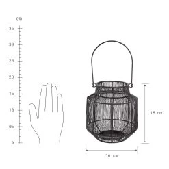 Laterne Höhe 18cm JAPANDI In Schwarz -Butlers butlers laterne hohe 18cm japandi in schwarz 2
