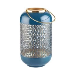 Laterne Höhe 33cm EMILIE In Blau