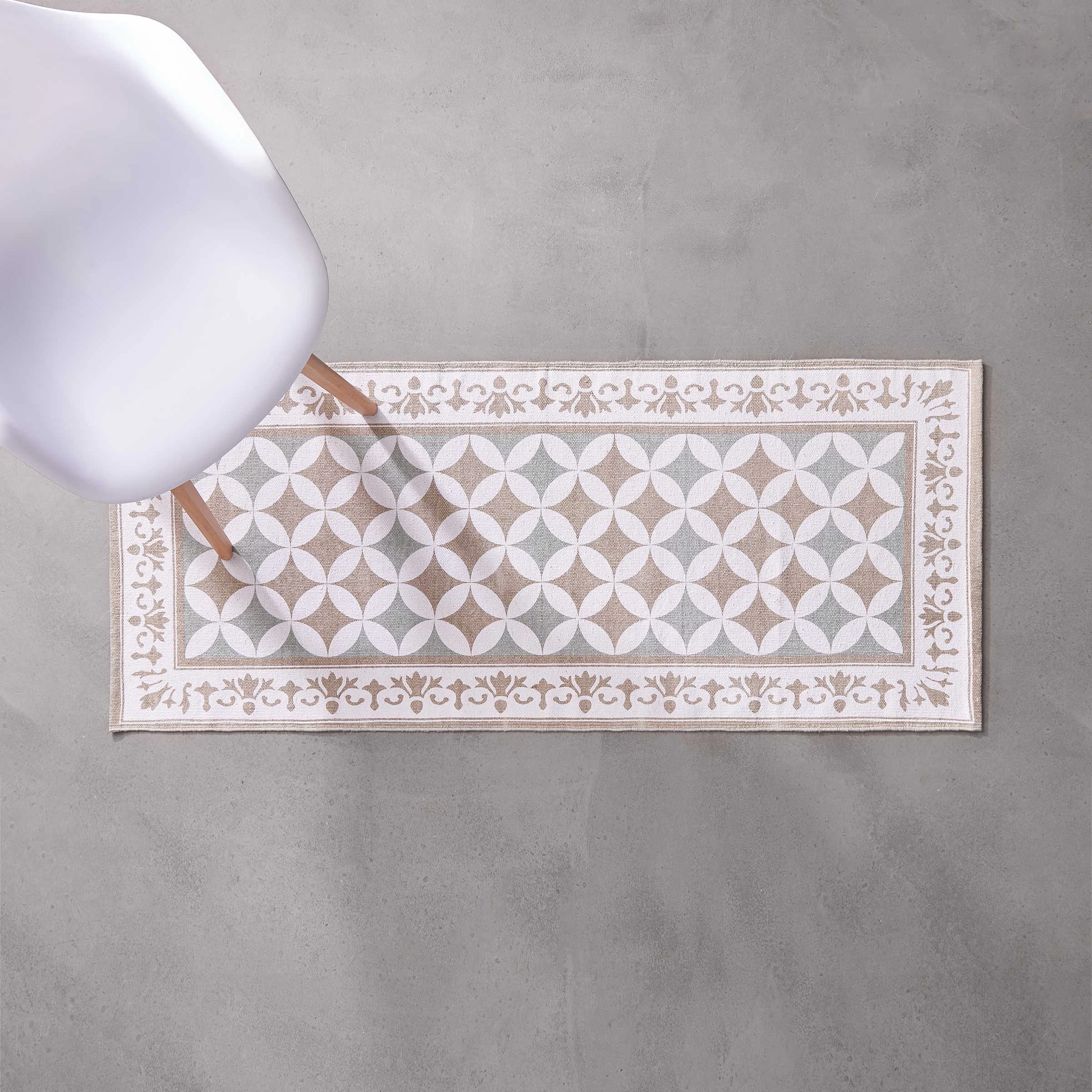 Läufer Kacheln L 70 X B 170cm SILENT DANCER In Pastellblau 4 Läufer Kacheln L 70 X B 170cm SILENT DANCER In Pastellblau – Bild 2