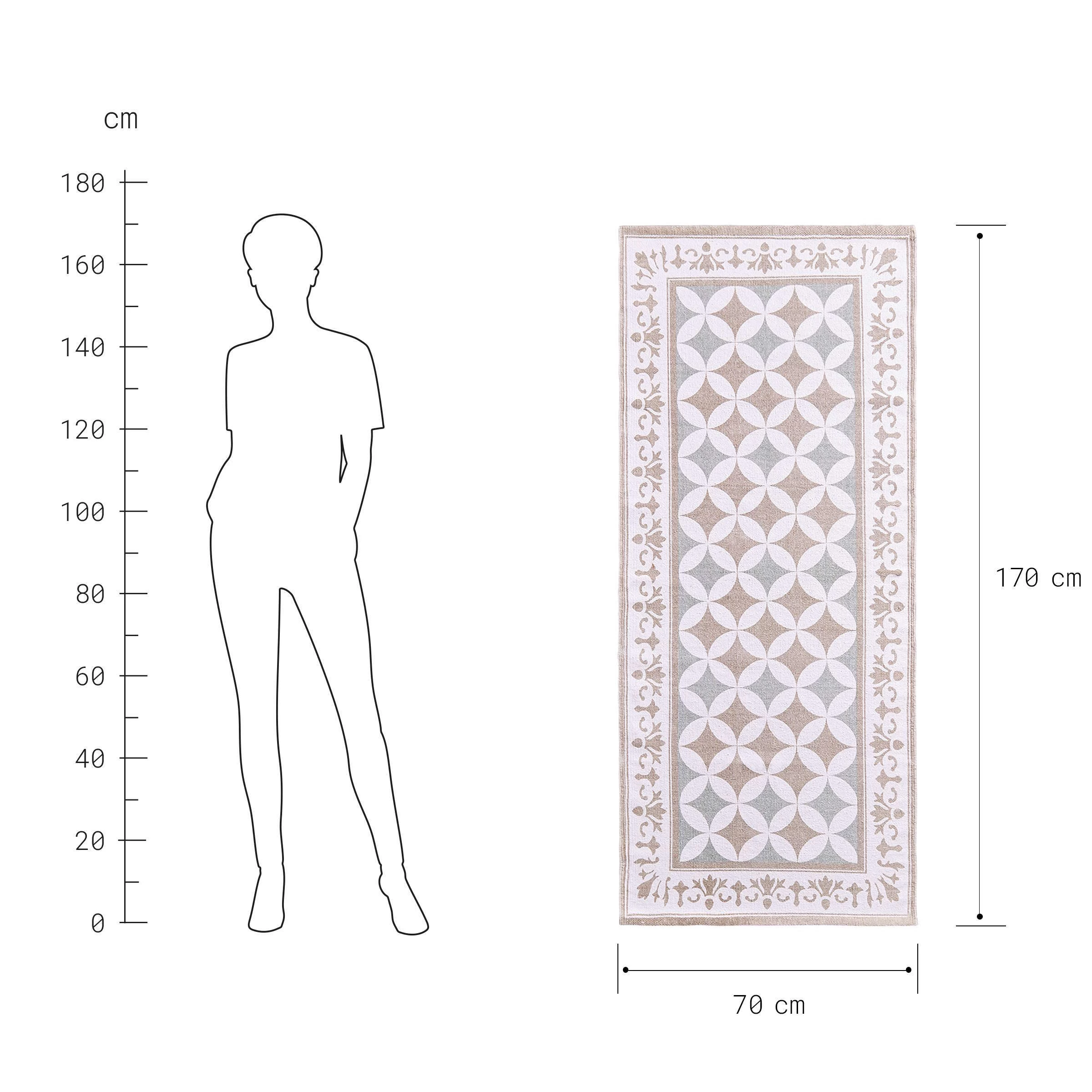 Läufer Kacheln L 70 X B 170cm SILENT DANCER In Pastellblau 5 Läufer Kacheln L 70 X B 170cm SILENT DANCER In Pastellblau – Bild 3