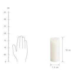 LED Kerze Höhe 18cm GLOWING FLAME In Creme -Butlers butlers led kerze hohe 18cm glowing flame in creme 3