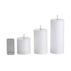 LED-Kerzen 3-tlg. Mit Fernbedienung NORDIC LIGHT In Weiß -Butlers butlers led kerzen 3 tlg mit fernbedienung nordic light in weiss 3