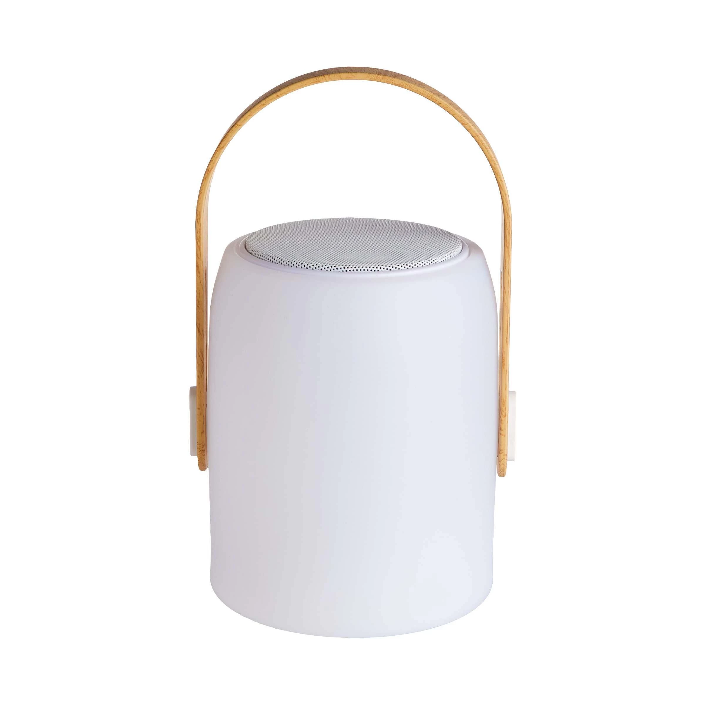 LED Leuchte Mit Bluetooth® Und Farbwechsel SOUND LOUNGE In Weiß-Hellbraun 3 LED Leuchte Mit Bluetooth® Und Farbwechsel SOUND LOUNGE In Weiß-Hellbraun