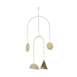Mobile 4 Ornamente Länge 48cm PEACEFUL HOME In Gold
