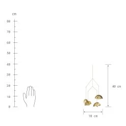 Mobile Höhe 40cm OVER THE RAINBOW In Gold -Butlers butlers mobile hohe 40cm over the rainbow in gold 2