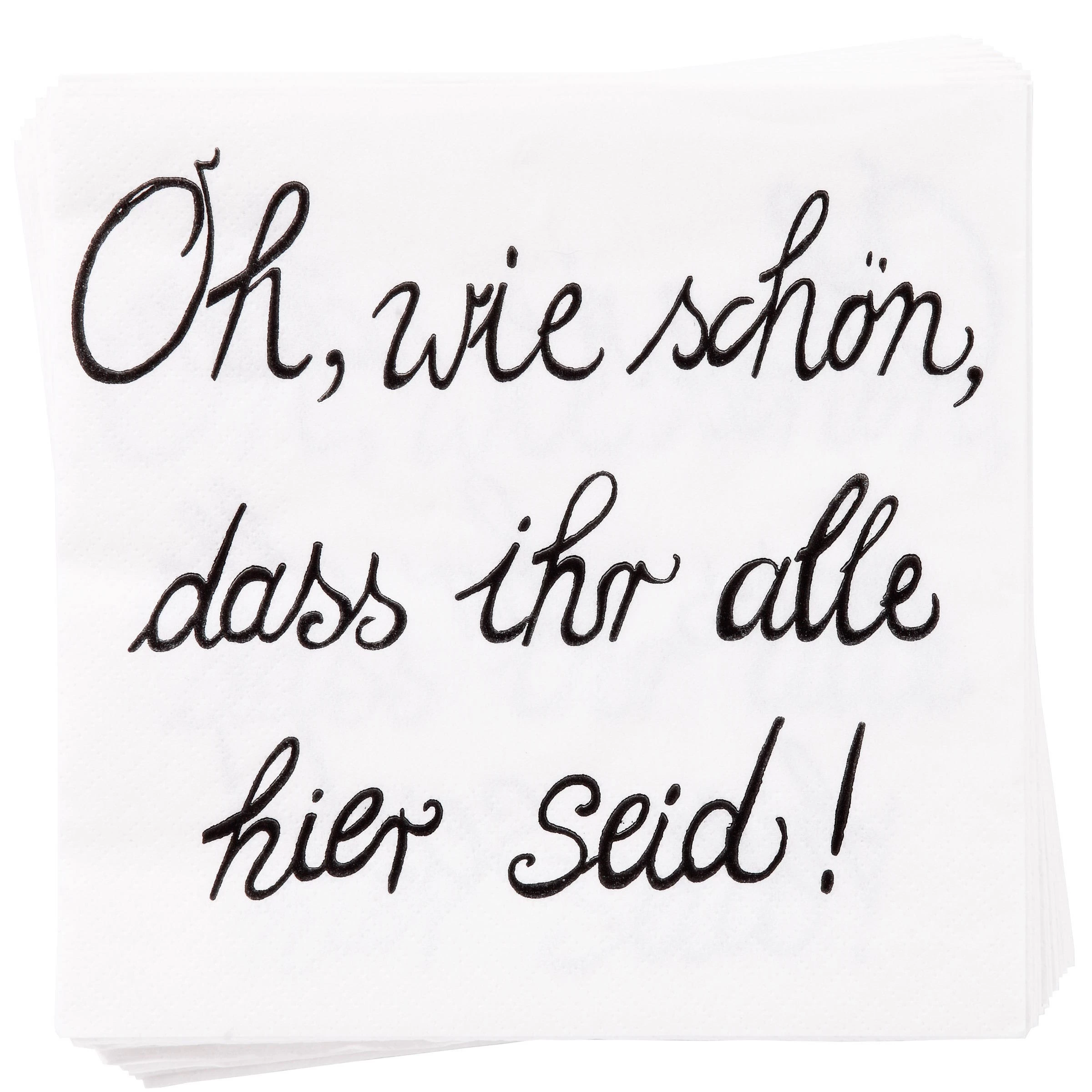 Papierserviette "Oh Wie Schön" 20 Stück APRÈS In Weiß 3 Papierserviette "Oh Wie Schön" 20 Stück APRÈS In Weiß