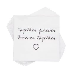 Papierserviette Together Forever 20 Stück APRÈS In Weiß-Schwarz