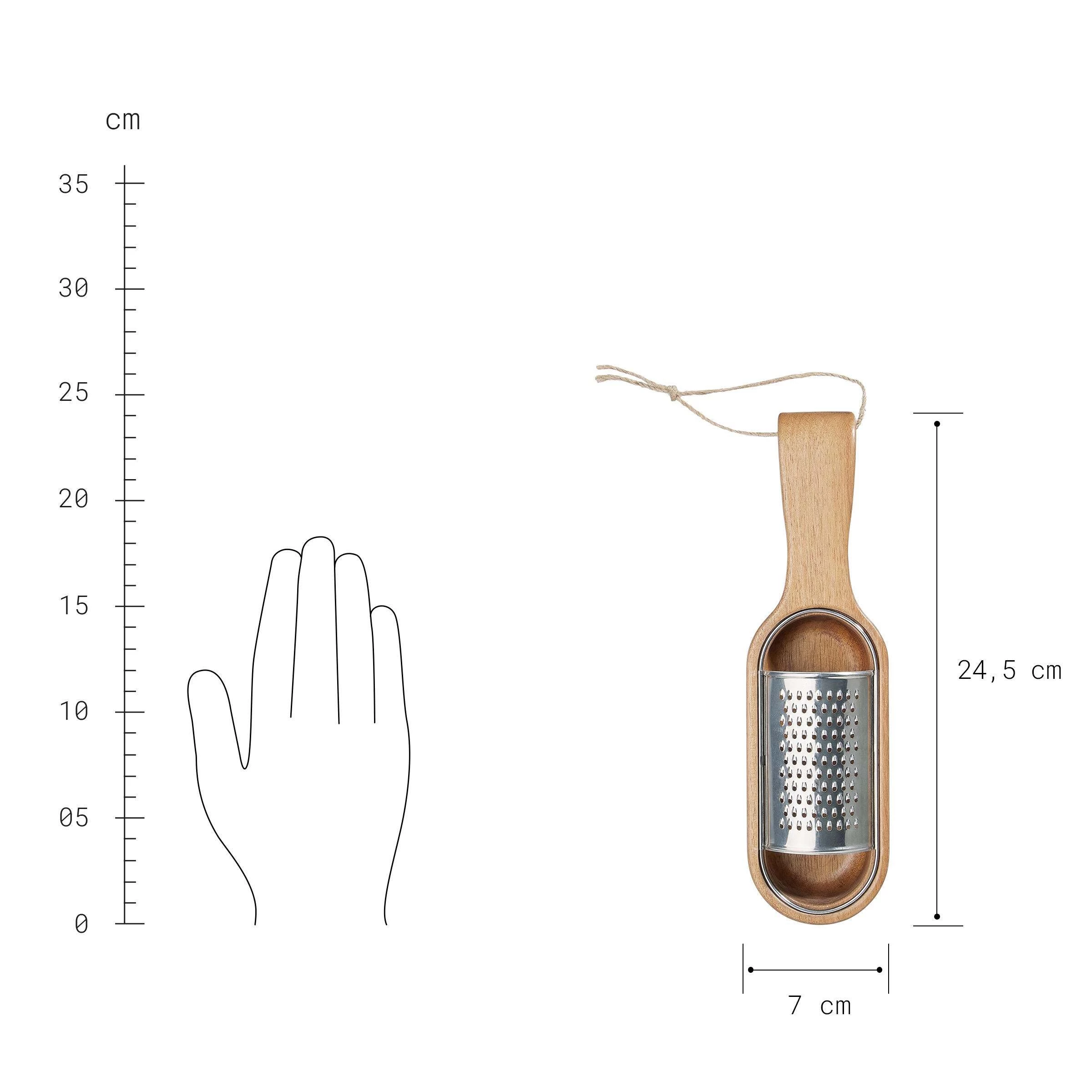 Parmesanreibe L 24,5 X B 7cm GOURMET In Braun-Silber 5 Parmesanreibe L 24,5 X B 7cm GOURMET In Braun-Silber – Bild 3