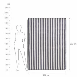 Picknickdecke Streifen L 150 X B 200cm WANDERLUST In Creme-Blau -Butlers butlers picknickdecke streifen l 150 x b 200cm wanderlust in creme blau 3
