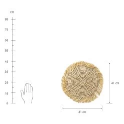 Platzset Mit Fransen Ø41cm RAFFIA In Natur -Butlers butlers platzset mit fransen o41cm raffia in natur 2