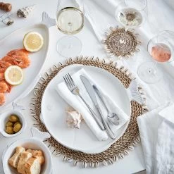 Butlers -Butlers butlers platzset muschel o38cm reef in natur 1