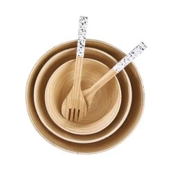 Salatbesteck 2-tlg. BAMBOO In Weiß-Schwarz -Butlers butlers salatbesteck 2 tlg bamboo in weiss schwarz 2