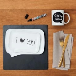 Schieferuntersatz B 30 X T 30cm PLATEAU In Schwarz -Butlers butlers schieferuntersatz b 30 x t 30cm plateau in schwarz 6