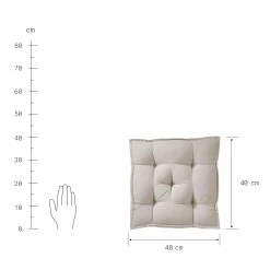 Sitzkissen L 40 X B 40cm SOLID In Beige -Butlers butlers sitzkissen l 40 x b 40cm solid in beige 3