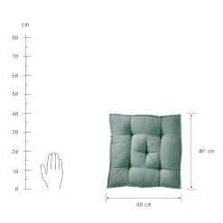 Sitzkissen L 40 X B 40cm SOLID In Salbei -Butlers butlers sitzkissen l 40 x b 40cm solid in salbei 3