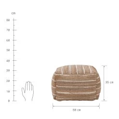 Sitzpouf B 50 X H 35cm ALL NATURE In Natur -Butlers butlers sitzpouf b 50 x h 35cm all nature in natur 3