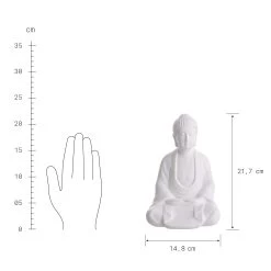 Statue Höhe 22cm BUDDHA In Weiß -Butlers butlers statue hohe 22cm buddha in weiss 2