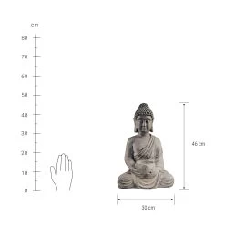 Statue Mit Kerzenteller Höhe 46cm BUDDHA In Grau -Butlers butlers statue mit kerzenteller hohe 46cm buddha in grau 2