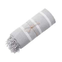 Strandtuch L 200 X B 180cm SURFSIDE In Hellgrau -Butlers butlers strandtuch l 200 x b 180cm surfside in hellgrau 5