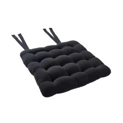 Stuhlkissen Mit Bändchen L 35 X B 37cm SOLID In Schwarz -Butlers butlers stuhlkissen mit bandchen l 35 x b 37cm solid in schwarz 3