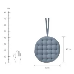 Stuhlkissen Mit Bändchen Ø42cm SOLID In Blau -Butlers butlers stuhlkissen mit bandchen o42cm solid in blau 3