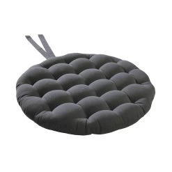 Stuhlkissen Mit Bändchen Ø42cm SOLID In Grau -Butlers butlers stuhlkissen mit bandchen o42cm solid in grau 2