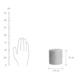 Stumpenkerze Höhe 10cm RUSTIC In Grau -Butlers butlers stumpenkerze hohe 10cm rustic in grau 2