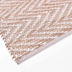 Teppich Zickzack L 60 X B 90cm ETHNO LODGE In Natur-Weiß -Butlers butlers teppich zickzack l 60 x b 90cm ethno lodge in natur weiss 2