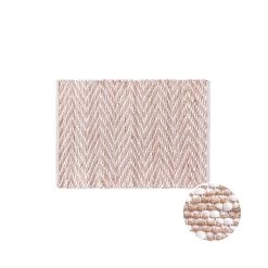 Teppich Zickzack L 60 X B 90cm ETHNO LODGE In Natur-Weiß