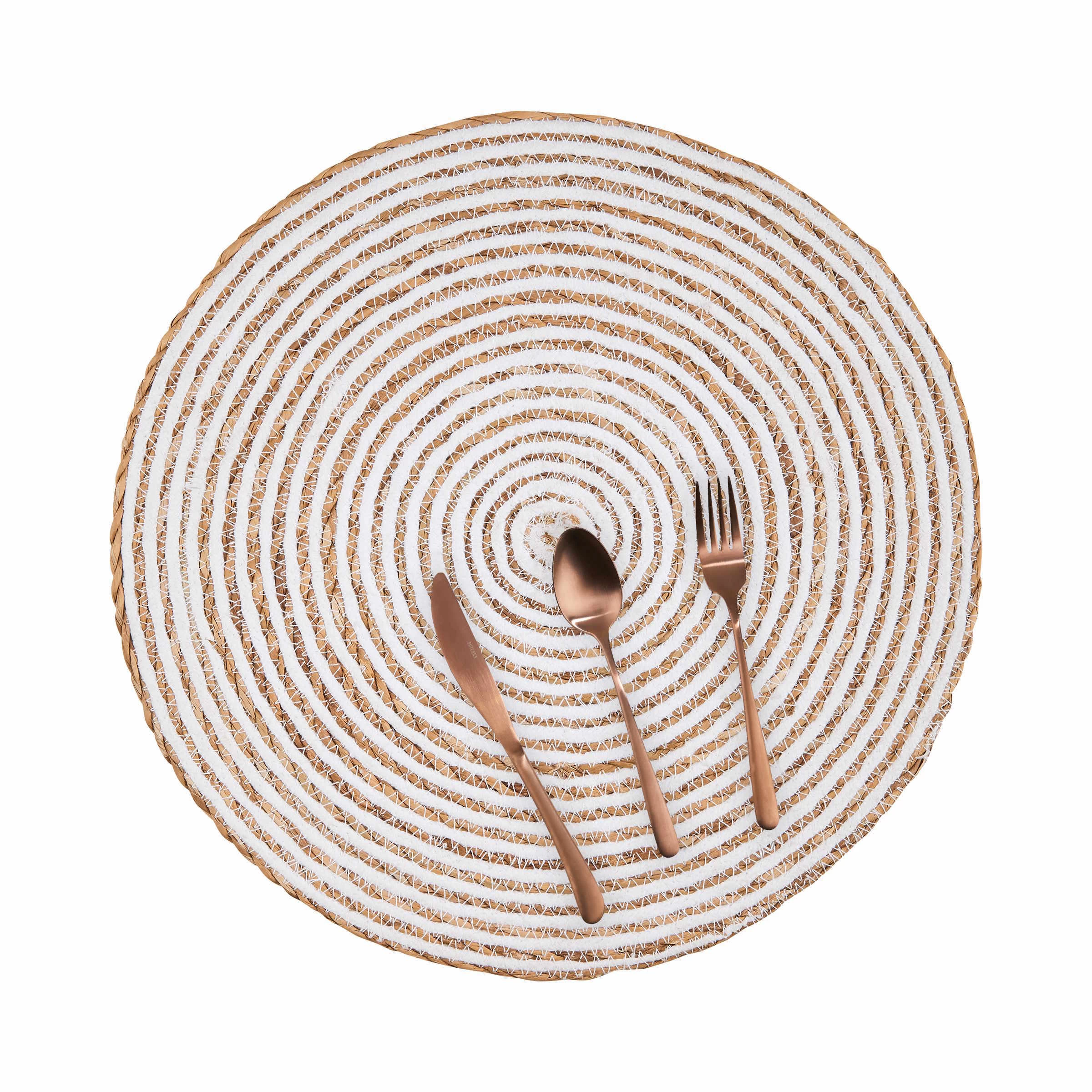 Tischset 38 Cm SAUVAGE In Weiß 3 Tischset 38 Cm SAUVAGE In Weiß